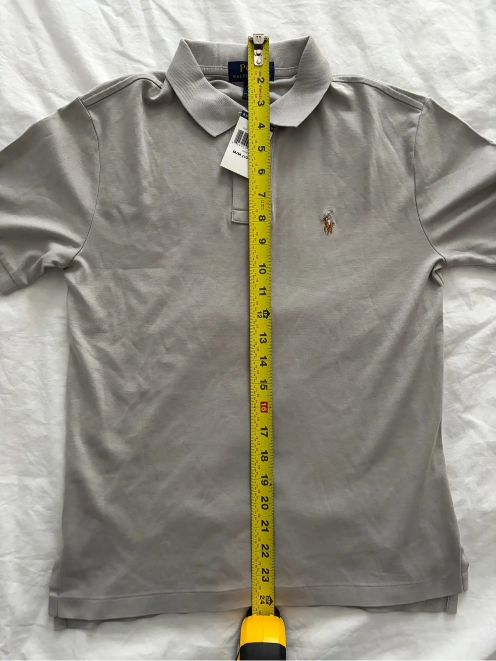 Polo Ralph Lauren Boys Gray Collared Polo Shirt with Embroidered Pony Medium NWT